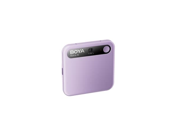 BOYA Notra lydeopptaker med AI-teksting - lilla