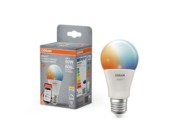 Osram SMART+, 9 W, 60 W, E27, 806 lm, 20000 h, Hvit