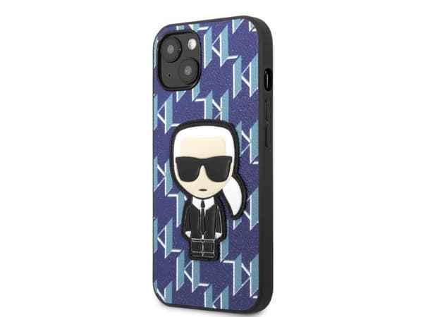 Karl Lagerfeld KLHCP13SPMNIKBL iPhone 13 mini 5.4" hardcase - blå/blå monogram Ikonik patch
