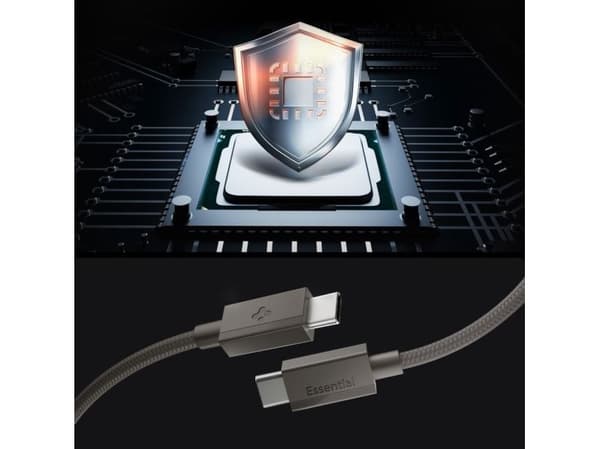 Spigen EB6015CC, 1,5 m, USB C, USB C, 0,48 Gbit/s, Grå