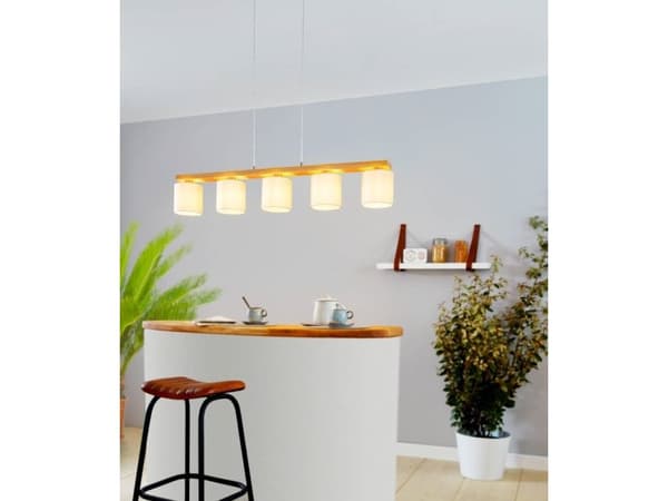 EGLO CASTRALVO långbord E27 5L BS/TRÄ/VIT
