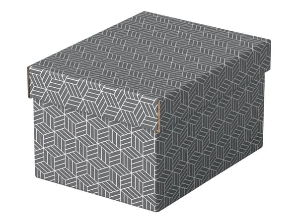 Esselte Home - Förvaringsbox - small - grå (paket om 3)