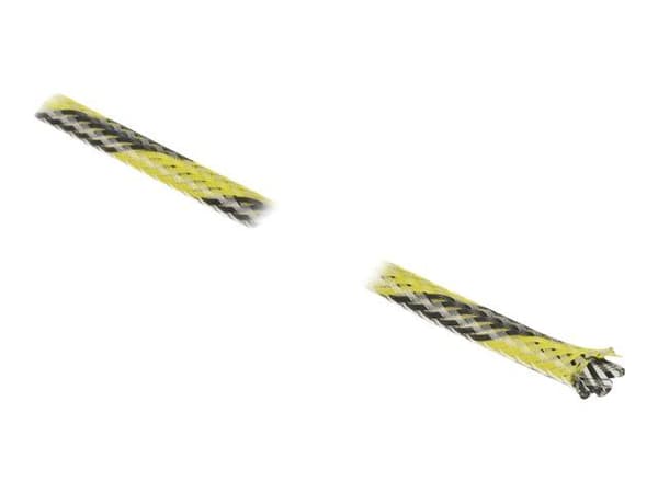 Delock - Flätad ärm - sträckbar - 2 m - svart, gul