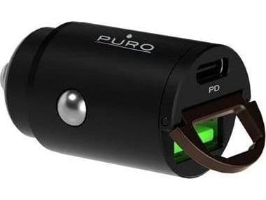 Puro Mini-lader 1x USB-A 1x USB-C 2,4 A (PUR403BLK)