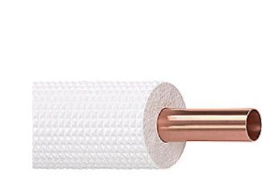 Basic isolerade kylrör 0,8 mm, utan fläns och överwurf, 20 m, 3/8''