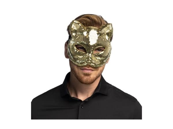 Kultainen diskokissanaamio