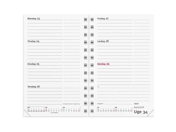 Mini planeringskalender veckokalender REFI LL 2027