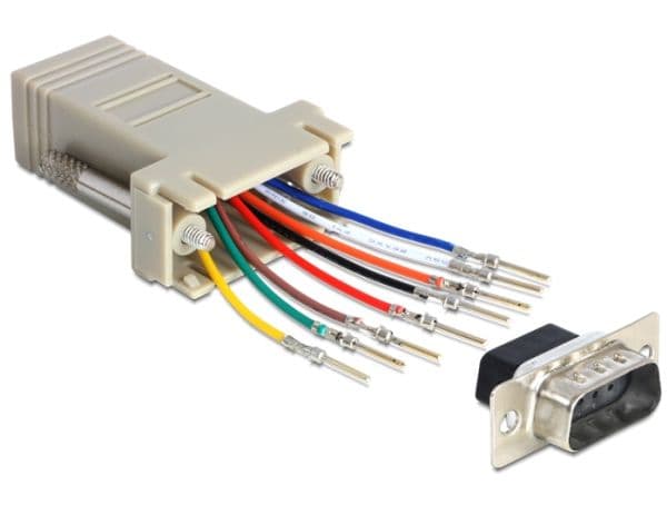 DeLOCK 65462, Sub-D 9, RJ45, Harmaa