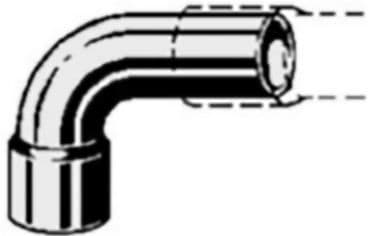 VIEGA Vinkel 22 mm med loddemuffe/nippel