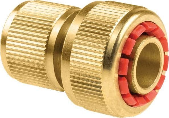 CELLFAST HURTIGKOBLING FOR HAGESLANGE, MESSING 3/4" MED STOPPFUNKSJON I MESSING