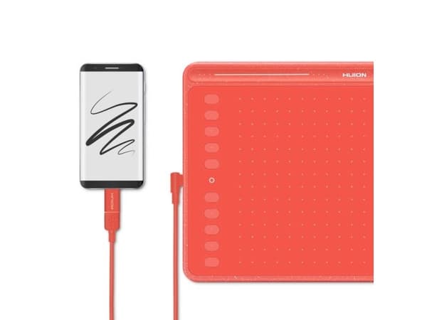 Grafikkbrett Huion HS611 rød