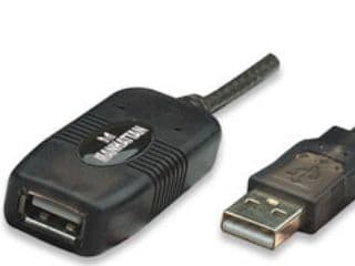 Manhattan 150958, 20 m, USB A, USB A, USB 2.0, 0,48 Gbit/sek, Sort