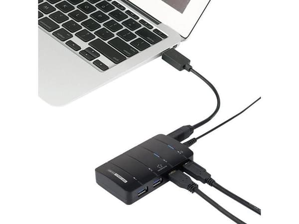 Renkforce 4-port USB 3.0-hub svart (1005584)