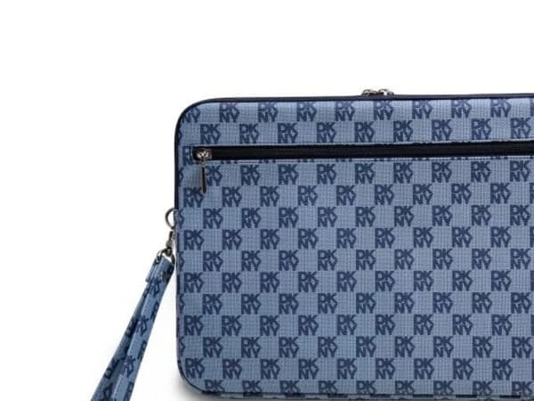 DKNY Sleeve DKCS14PVSHLB 14" niebieski/blue Checkered Pattern Printed Stripes