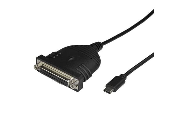 StarTech USB C to Parallel Printer Cable - DB25 Female Port for IEEE1284 Printers - Bus Powered - Printer Cable Adapter - USB to DB25 (ICUSBCPLLD25...