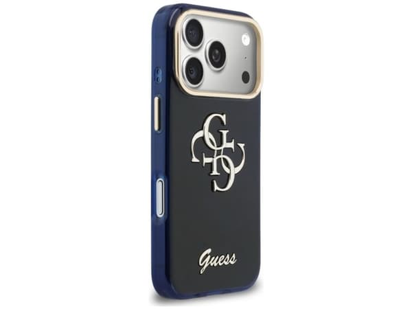 Guess IML 4G Script Metal-skal för iPhone 17 Pro - Blå