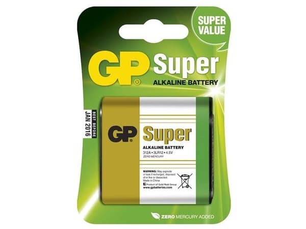 GP Paristo Alkaline Super 312A 4.5V 1 kpl