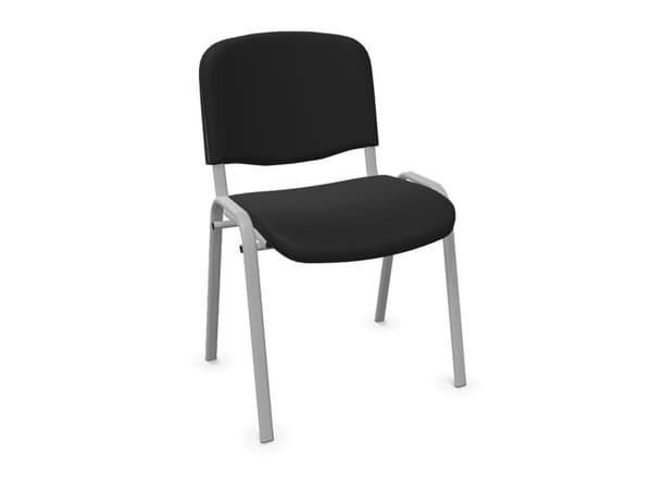 ISO-stol, grå med alugrå stolben