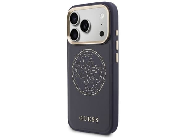 Guess perforert 4G MagSafe-deksel for iPhone 17 Pro - blå