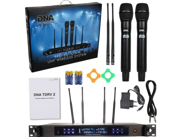 Bitmat DNA 2X trådløs vokalmikrofon + UHF-mottaker