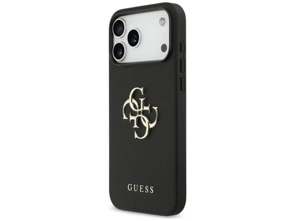 Guess Grained Big 4G &amp; Classic Logo case for iPhone 17 Pro Max - black