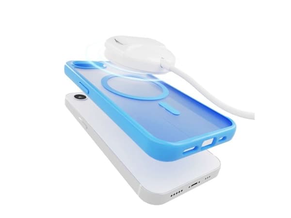 Puro Gradient MagSafe silikon-skal för iPhone 16e/17e - Blå