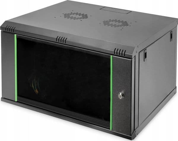DIGITUS Dynamic Basic DN-19 07U-6/6-EC-SW - Rack skåp - väggmontering - RAL 9005 - 7U - 19"