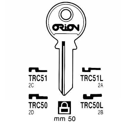 Tri-Bio blank nyckel TRC51 (TRI-9D) TRI CIRCL