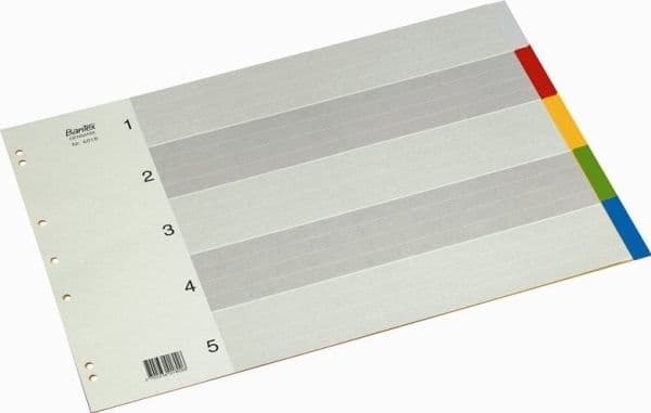 Faneblade Bantex Strong-Line® 5-delt, plast, A3, tværformat