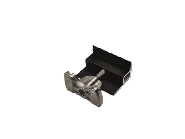 Novotegra-päätepidike 30-42 mm C-kiskolle musta