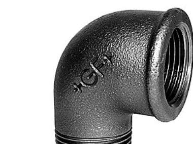 Vinkel 90° svart muff/nippel 2