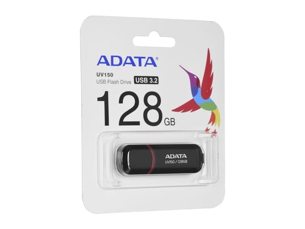 ADATA DashDrive UV150 - USB flash-enhet - 128 GB - USB 3.0 - svart