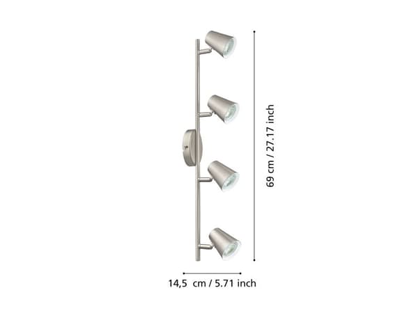 EGLO TRAVALE 2 VÄGG 4X3,3W BS