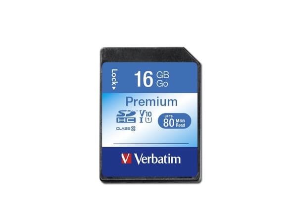 Verbatim - Flash-minneskort - 16 GB - Class 10 - SDHC