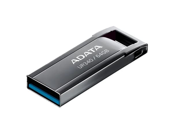 ADATA UR340 - USB-flashstasjon - 64 GB - USB 3.2 Gen 1 - svart