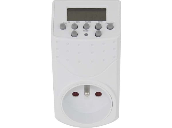 Emos P5506, Daglig timer/veckotimer, Vit, Knappar, 230 V, 2000 W, 8,7 A