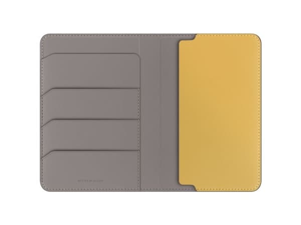 Uniq Belmont RFID Blocking Passport Case - Grey/Yellow