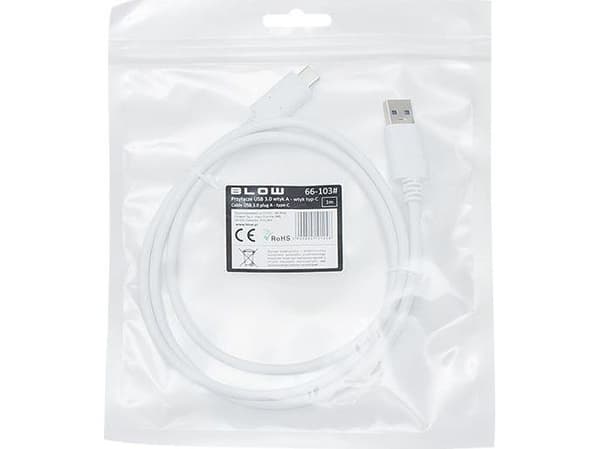 USB Blow USB-A-kabel - 1 m hvit (66-103#)