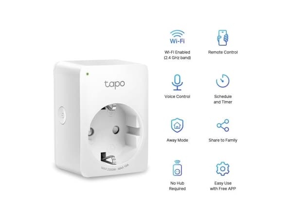 TP-Link Tapo P100, Innendørs, Hvit, Hjem, Polykarbonat (PC), Status, CE, RoHS