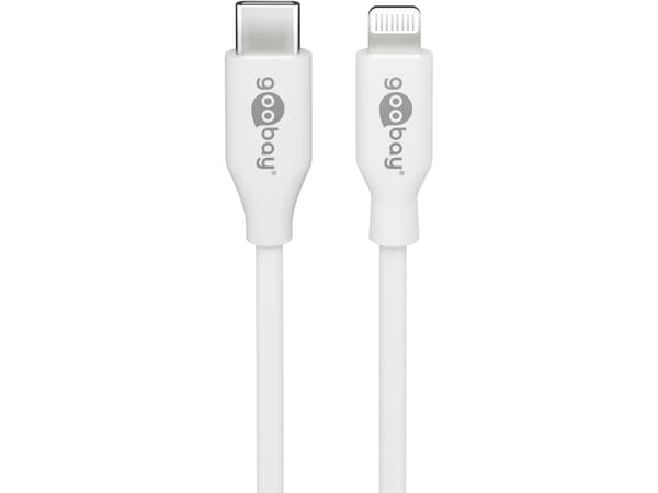 Goobay 39448, 2 m, Lightning, USB C, Uros, Uros, Valkoinen