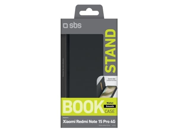 Wallet smooth for Xiaomi Redmi Note 15 Pro 4G, black