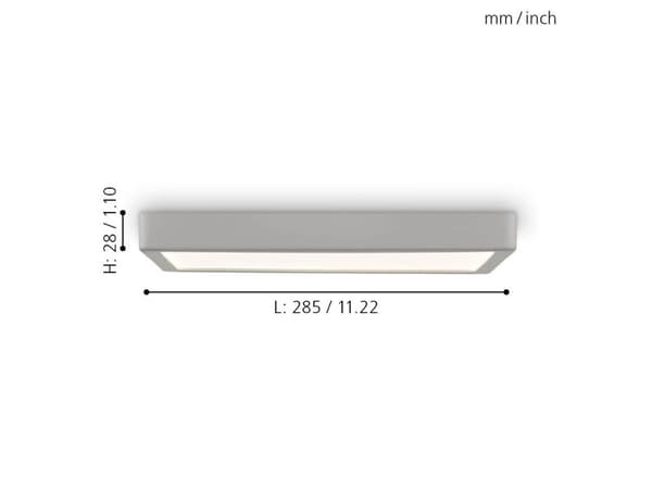 EGLO MOLAY LOFT 285X285 2300LM SILVER