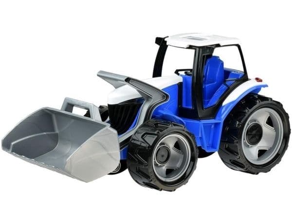 Lena GIGA TRUCKS Tractor with front loader, Traktor, Inomhus / utomhus, 3 År, Plast, Blå, Grå, Vit