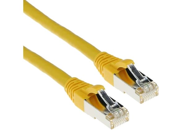 ACT Yellow SFTP CAT6A patchkabel, 2 m (FB6802), snagless, RJ45