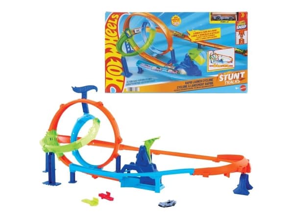 Hot Wheels Stunt Tracks Double Loop Smash
