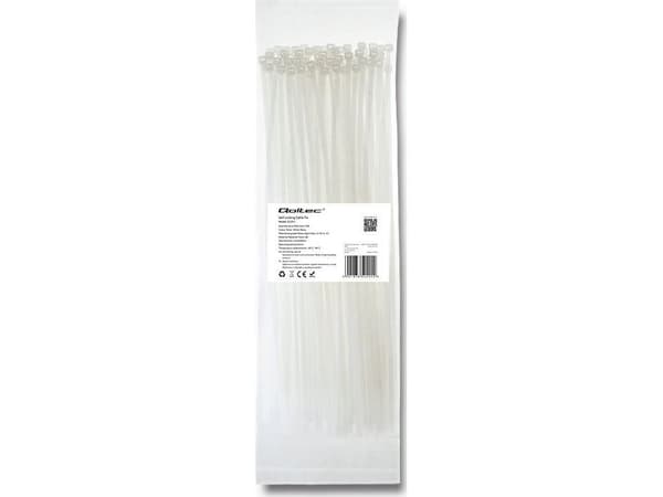 Qoltec - Kabelsamlare - 30 cm - vit (paket om 100)