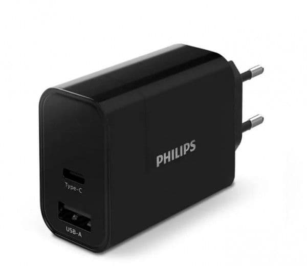 1 USB-A + USB C, 30W (PD, QC) EU-plugg
