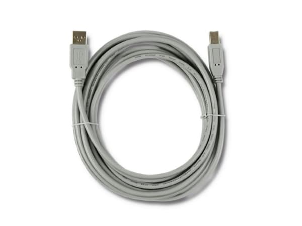 Qoltec - USB-kabel - USB (hane) till USB typ B (hane) - USB 2.0 - 5 m - grå
