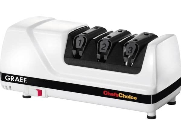 Graef CC 120 - Elektrisk knivslipare - 75 W - vit