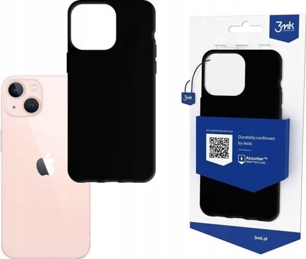 3MK Matt Case, Rund (shell case), Apple, iPhone 14, 15,5 cm (6.1"), Svart